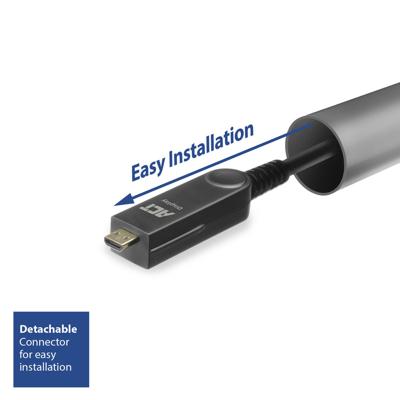 ACT 30 meter DisplayPort 1.4 Active Optical Cable 8K met afneembare connector DisplayPort male - Dis