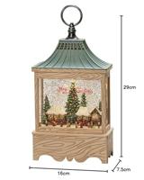 Konstsmide 4287-000 LED-lantaarn Kerstmarkt Warmwit LED Natuur Watergevuld, Timer - thumbnail