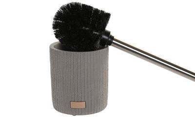 Toiletborstel DKD Home Decor Grijs Cement Roestvrij staal 10 x 10 x 36 cm