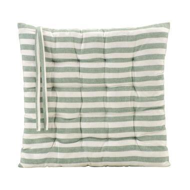 Zitkussen Pyke - groen/ecru - 40x40x5 cm