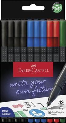 Faber Castell Fineliner Grip 0,4mm - Office set 10 stuks