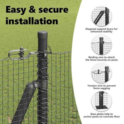 VidaXL Afrasteringspaal grijs 10 x 1,4 m (16 x 16 mm gaas)