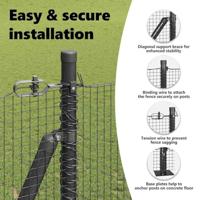 VidaXL Afrasteringspaal grijs 10 x 1,4 m (16 x 16 mm gaas) - thumbnail