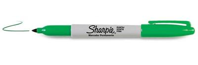 Permanente markeerstift Sharpie Fine Point Groen (12 Stuks)