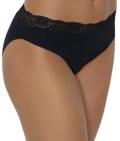 Kanten dames Tai slip - Jazzpant Modal - Kanten dames onderbroek - Zwart en wit - 38 - Onderbroek - Ondergoed - thumbnail