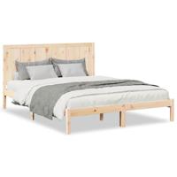 Bedframe extra lang zonder matras massief hout 140x220 cm - thumbnail