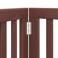 Hondenhek inklapbaar 9 panelen 450 cm populierenhout bruin - thumbnail