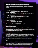 PXN CB1 Button Box - Zij Paneel voor Gaming Stuur, ETS2 Hulp Controller - Alleen voor PC | 19 Sim Knoppen, RGB, USB, Klem | Knoppen Kast voor Truck, Race, Vliegtuig en Boerderij Simulatie Spellen - thumbnail
