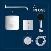 Grohe Precision inbouw regendoucheset Comfort 250 met 3 straalsoorten chroom vierkant - thumbnail