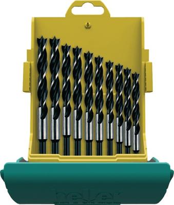 Heller 24646 0 Hout-spiraalboorset 10-delig 3 mm, 4 mm, 5 mm, 6 mm, 7 mm, 8 mm, 9 mm, 10 mm, 11 mm, 12 mm Cilinderschacht 1 set(s)