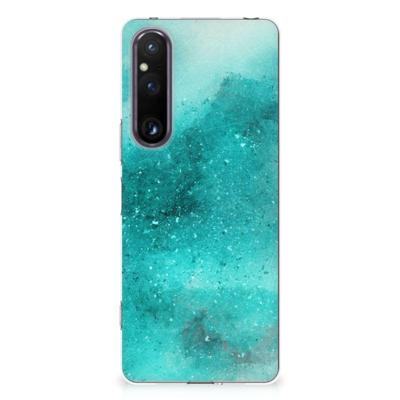 Smartphone hoesje Sony Xperia 1 V Painting Blue Smartphone hoesje Sony Xperia 1 V Painting Blue