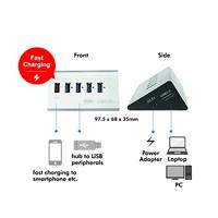 LogiLink UA0227 interface hub USB 3.2 Gen 1 (3.1 Gen 1) Micro-B 5000 Mbit/s Zwart - thumbnail