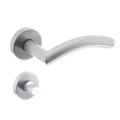 Deurkruk Lisa/hoek 90° met geveerde rozet met WC8mm ATP RVS