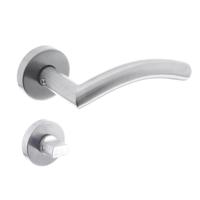 Deurkruk Lisa/hoek 90° met geveerde rozet met WC8mm ATP RVS - thumbnail