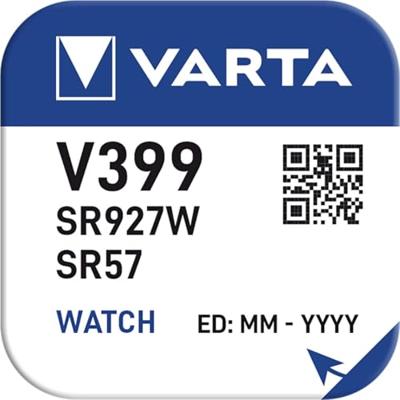 Varta Knoopcel 399 1.55 V 1 stuk(s) 42 mAh Zilveroxide SILVER Coin V399/SR57 NaBli 1 Varta Knoopcel 399 1.55 V 1 stuk(s) 42 mAh Zilveroxide SILVER Coin V399/SR57 NaBli 1