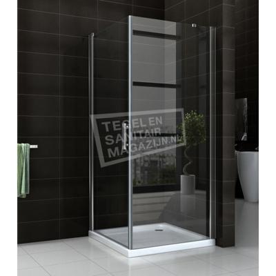 Wiesbaden Swingdeur Zijwand UNI 90x90x200 cm Chroom 8 mm NANO Wiesbaden Swingdeur Zijwand UNI 90x90x200 cm Chroom 8 mm NANO