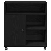 VidaXL Printerstand zwart eiken 60 x 50 x 67 cm bewerkt hout - thumbnail