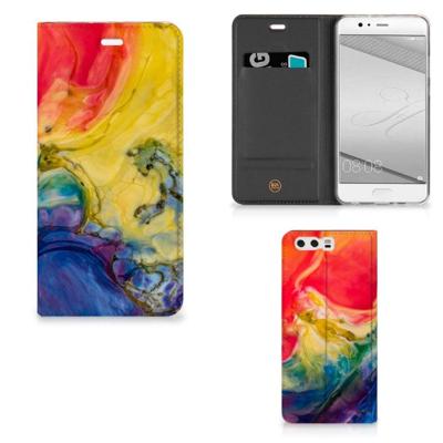 Bookcase Huawei P10 Plus Watercolor Dark Bookcase Huawei P10 Plus Watercolor Dark