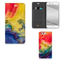 Bookcase Huawei P10 Plus Watercolor Dark - thumbnail