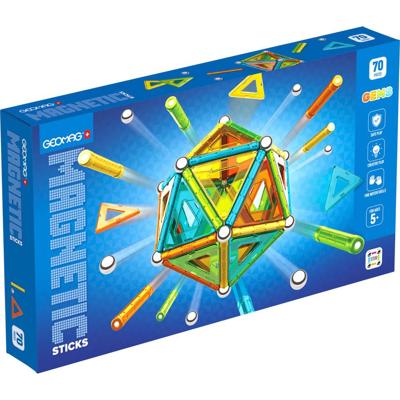 Geomag magnetische stokken edelstenen set 70-delig