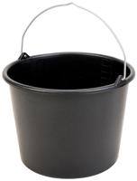 Bouwemmer zwart 12 liter - thumbnail