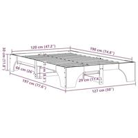 Bedframe Wit 120 x 190 cm Massief grenenhout - thumbnail