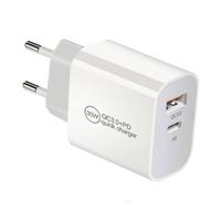IWH USB-oplader 30 W 1x USB-A, 1x USB-C USB PD, QC 3.0 Wit Binnen - thumbnail