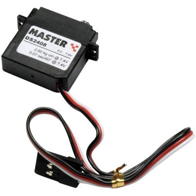 Master Mini-servo DS2408 Digitale servo Materiaal (aandrijving): Metaal Stekkersysteem: JR Master Mini-servo DS2408 Digitale servo Materiaal (aandrijving): Metaal Stekkersysteem: JR