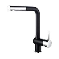 ROUSSEAU Keukenmengkraan Matsouko - Met handdouche - Chroom grijs en zwart - thumbnail