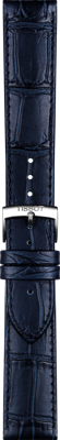 Horlogeband Tissot T600041534 / T1224231604300A Leder Blauw 20mm