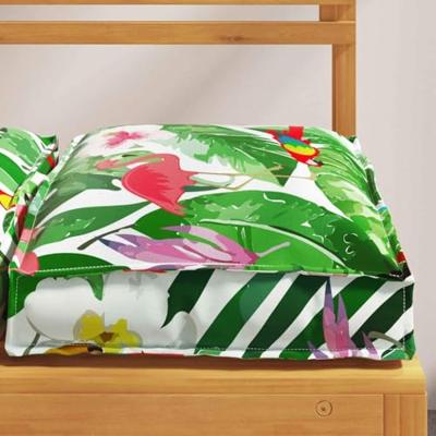 VidaXL Kussen bloemen 2 pcs multikleur 40 x 40 x 8 cm oxford stof VidaXL Kussen bloemen 2 pcs multikleur 40 x 40 x 8 cm oxford stof