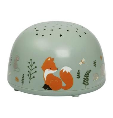 Nachtlampje voor kinderen met sterrenprojector BOSVRIENDEN A Little Lovely Company mintgroen