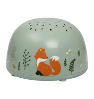 Nachtlampje voor kinderen met sterrenprojector BOSVRIENDEN A Little Lovely Company mintgroen - thumbnail