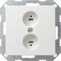 Gira luidsprekercontactdoos glanzend wit 040203 - thumbnail
