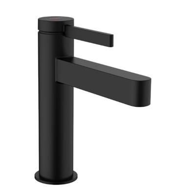 Wastafelmengkraan Finoris HansGrohe Eengreeps 110 CoolStart met PushOpen Waste Mat Zwart Wastafelmengkraan Finoris HansGrohe Eengreeps 110 CoolStart met PushOpen Waste Mat Zwart