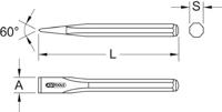 KS Tools Elektriciens beitel, 4-kant, 10 x 200 mm 1620252 - thumbnail