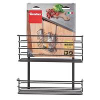 Metaltex Galileo Dubbele Hangmand 26x12x36 cm Mat Zwart/Metaal - thumbnail