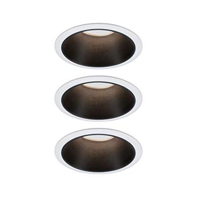 Paulmann 93402 Cole Coin Inbouwlamp Set van 3 stuks LED LED 6 W Wit, Zwart Paulmann 93402 Cole Coin Inbouwlamp Set van 3 stuks LED LED 6 W Wit, Zwart