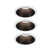 Paulmann 93402 Cole Coin Inbouwlamp Set van 3 stuks LED LED 6 W Wit, Zwart - thumbnail
