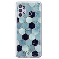 Samsung Galaxy A32 5G siliconen hoesje - Blue cubes - thumbnail