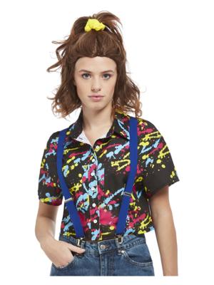 80s Paint Splatter Print Shirt