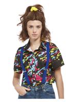 80s Paint Splatter Print Shirt - thumbnail