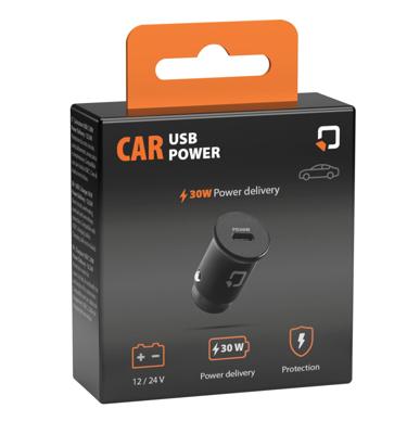 Optiline car usb power, 1 usb c port charger 30w - 12/24v