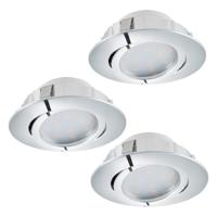 Eglo Led plafondspotPineda Round (3x) 3x6w - 3000K - 8,4cm chroom - 95852 - thumbnail