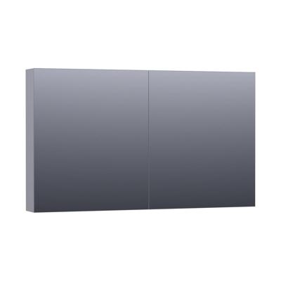 Brauer Impress Deluxe Spiegelkast - 120 cm - met interne en externe Verlichting - 2 Dubbelzijdige Spiegeldeuren - Mat Grijs