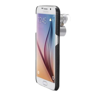 60 x Zoom Microscoop vergrootglas met rug dekken en licht voor Galaxy S6 / G920(Black)