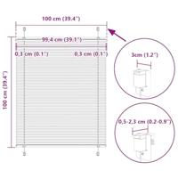 Pliss rolgordijn 100x100 cm stofbreedte 99,4cm polyester crme - thumbnail