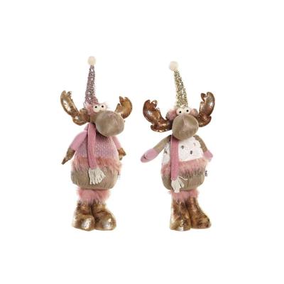 Kerstversiering DKD Home Decor Wit Roze Gouden Rendier 20 x 19 x 50 cm (2 Stuks) Kerstversiering DKD Home Decor Wit Roze Gouden Rendier 20 x 19 x 50 cm (2 Stuks)