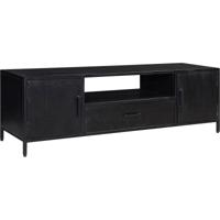 Livingfurn TV-meubel 'Kala' Mangohout 160cm, kleur zwart - thumbnail