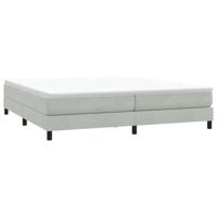 Boxspring zonder matras fluweel lichtgrijs 200x210 cm - thumbnail